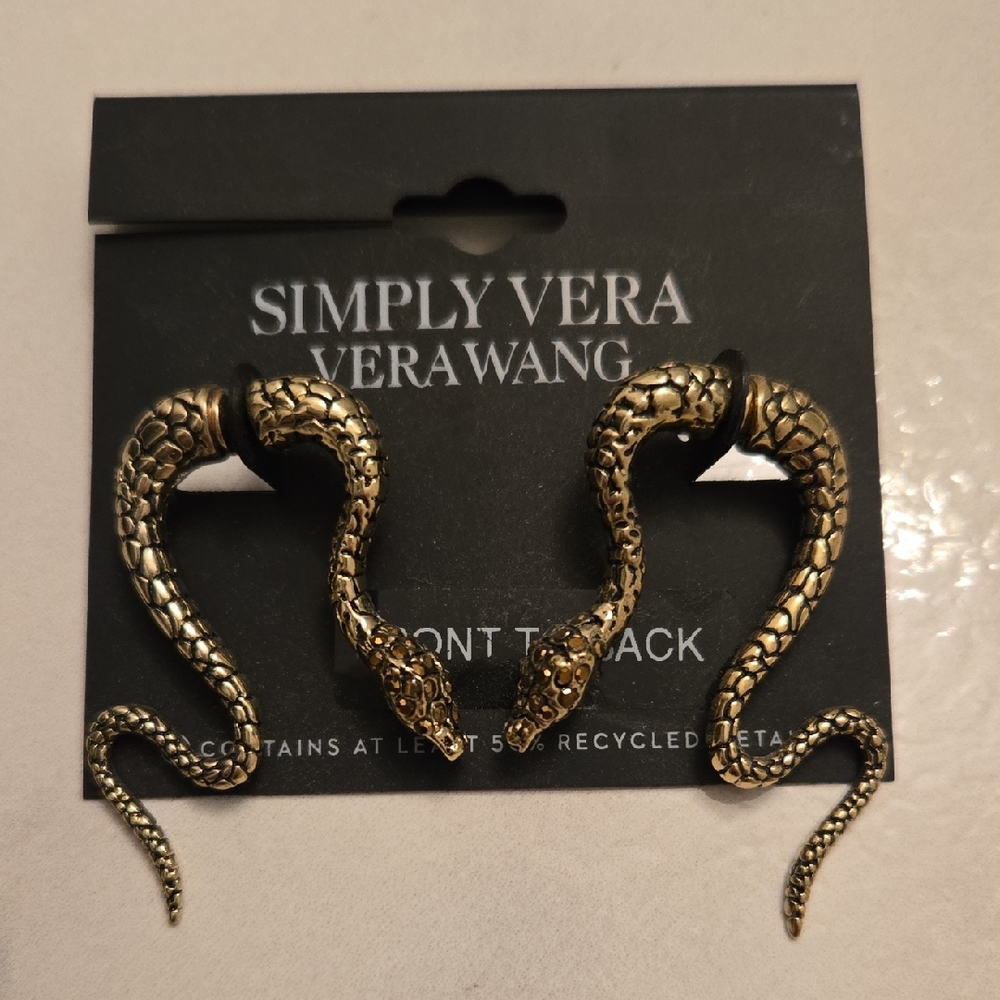 Simply Vera Vera Wang Metallic Snake Earrings